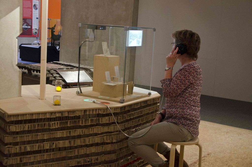 Figure 5. The interactive cases at the Atlantic Wall exhibition.