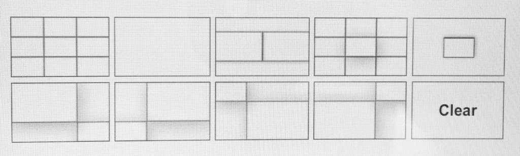 Figure 7 – Programmed image configurations for video wall