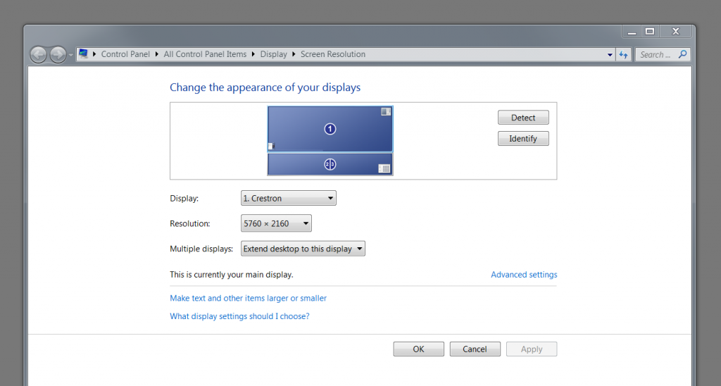 Figure 9 – Windows display dialog
