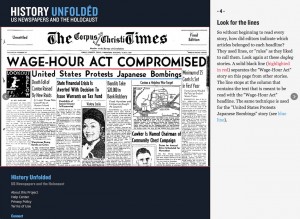 We discovered many high school students don't know how to interpret an old newspaper. So we taught them how.