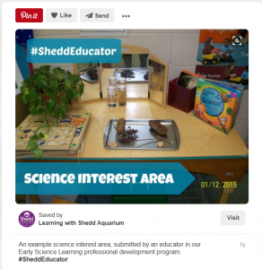 View additional participant work by searching #SheddEducator on Learning with Shedd's Pinterest boards.