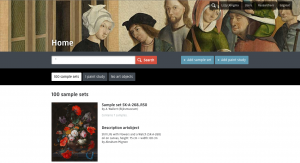 Homepage of the paint sample database: an overview of all paintings that were researched between 1995 and 2016