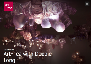 This image shows the front page of Debbie Long's Art+Tea -- all using free WordPress account and an inexpensive premium theme. Viva DIY low-budget projects!