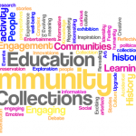 Learners were invited to submit three words to describe museums. These were there three words in week 1. The exercise was repeated in week 6.